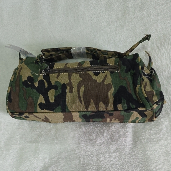 Small Camo Green and Brown Shoulder Bag - Picture 3 of 8